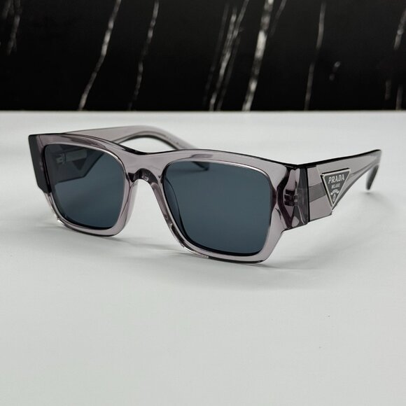 Prada Translucent Gray Frame Sunglasses with Dark Gray Lenses main image 8